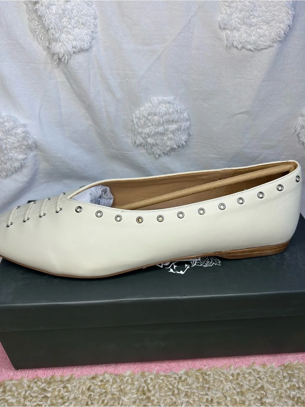 Anthropologie Silent D Lonny Grommet Lace-Up Flats